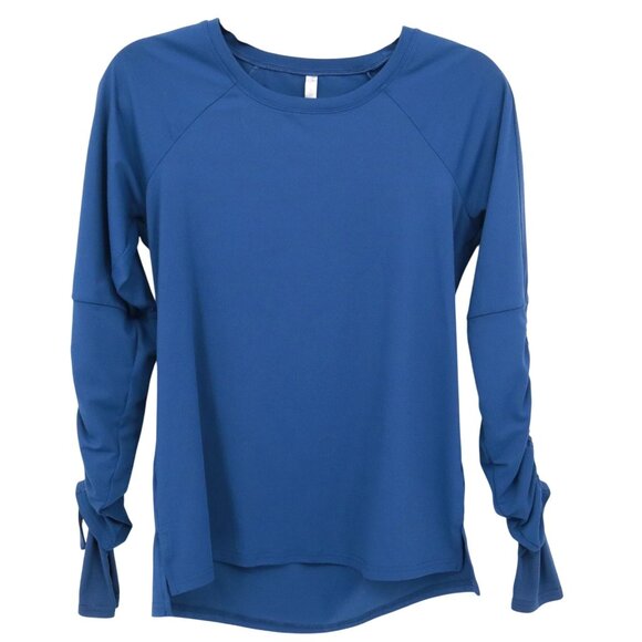 Fabletics Pullover Tee Women S Blue Athletic Sporty Active Gym Workout Outdoor - Picture 1 of 16